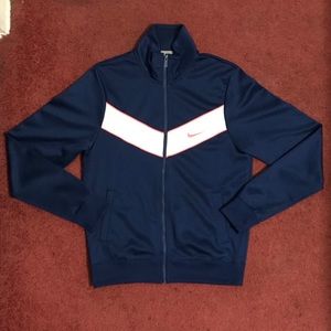 Mens Nike Striker Full Zip Track Sport Jacket Blue